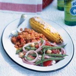 Green Bean, Chickpea, and Tomato Salad recipe