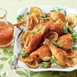 Crispy Chicken with Piquillo Pepper Sauce recipe