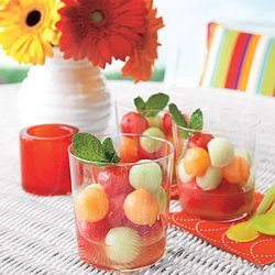 Melon Ball Salad with Lime Syrup recipe