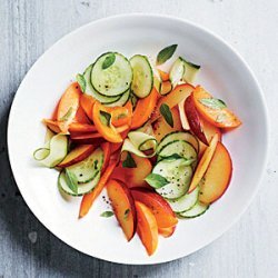 Apricot, Cucumber, Pluot, and Lime Basil Salad recipe