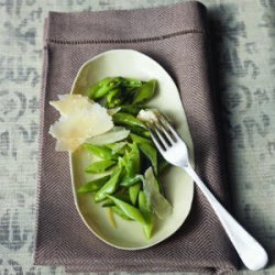 Sugar Snaps with Extra-Virgin Olive Oil and Shaved Parmigiano recipe