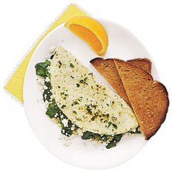 Egg-White Omelet with Spinach, Feta and Herbs recipe