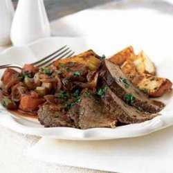 Zinfandel-Braised Beef Brisket with Onions and Potatoes recipe