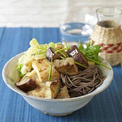 Miso-Marinated Tofu and Eggplant Over Soba Noodles recipe