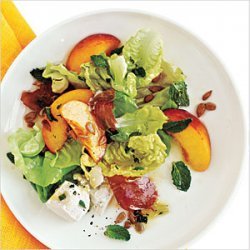 Prosciutto, Peach, and Sweet Lettuce Salad recipe