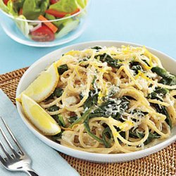 Spaghetti with Ricotta, Lemon and Spinach recipe