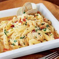 Clam and Red Pepper Penne recipe