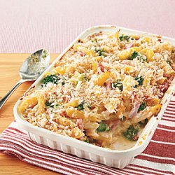 Baked Penne with Ham and Broccoli recipe