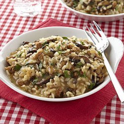 Baked Sausage and Mushroom Risotto recipe