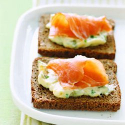 Smoked Salmon and Egg Canapes recipe