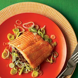 Arctic Char with Duxelles and Leeks recipe