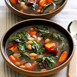 Ruby Swiss Chard and White Bean Soup recipe