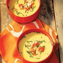 Chilled Fresh Corn Soup with King Crab recipe