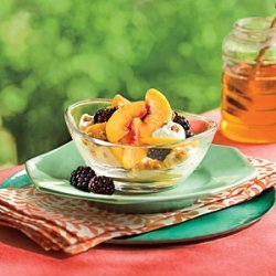Peach-Blackberry-Yogurt Fruit Cups recipe