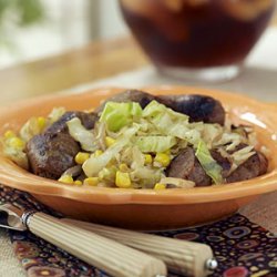Sausage with Cabbage and Corn Saute recipe