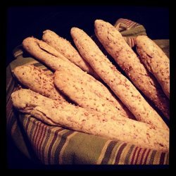Sesame-Sea Salt Breadsticks recipe