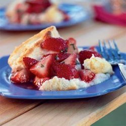 Lemon Cloud with Strawberry-Mint Compote recipe