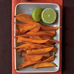 Chipotle-Glazed Sweet Potato Spears with Lime recipe