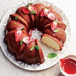 Pound Cake with Strawberry Glaze recipe
