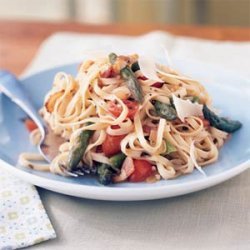 Linguine with Asparagus, Parmesan, and Bacon recipe