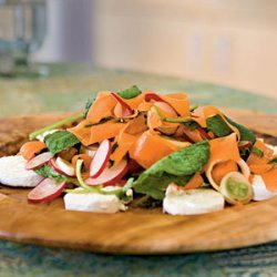 Raw Spring Vegetable Salad with Goat Cheese recipe