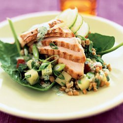 Grilled Chicken and Wheat-Berry Salad recipe