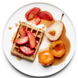 Poached Fruit over Waffles recipe