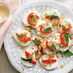 Goat Cheese with Peppers and Almonds recipe