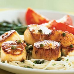 Scallops with Caper and Brown Butter Sauce recipe