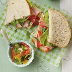 Ham-and-Fontina Sourdough Sandwiches recipe