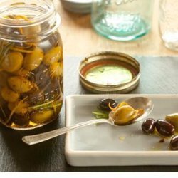 Marinated Olives with Rosemary and Orange Peel recipe
