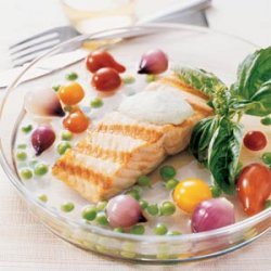 Grilled Salmon in Tomato Water recipe