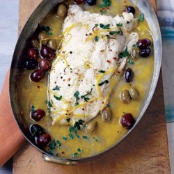 Roasted Pacific Cod with Olives and Lemon recipe