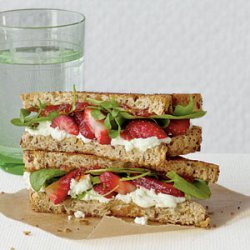 Goat Cheese and Strawberry Grilled Cheese recipe