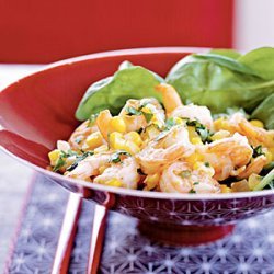 Sizzling Shrimp with Corn Relish recipe