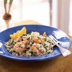 Shrimp and Rice Salad with Cilantro-Lemon Dressing recipe