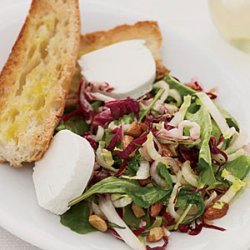 Bitter Greens with Almonds and Goat Cheese recipe