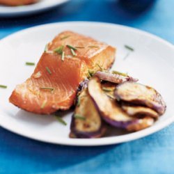Grilled Miso Salmon and Eggplant recipe