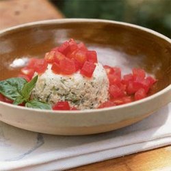 Zucchini Custards with Tomatoes and Basil recipe
