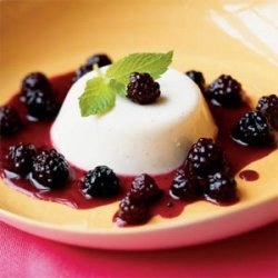 Sour Cream Panna Cotta with Blackberry-Zinfandel Compote recipe