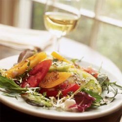 Kaleidoscope Tomato Salad With Balsamic-Olive Vinaigrette recipe