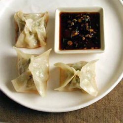 Chicken and Lemon Pot Stickers with Soy-Scallion Dipping Sauce recipe