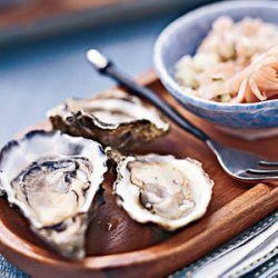Oysters on the Half Shell with Pickled-ginger Salsa recipe