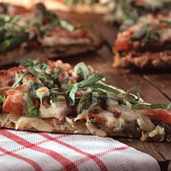 Pizza with Tomatoes, Asparagus, and Basil recipe