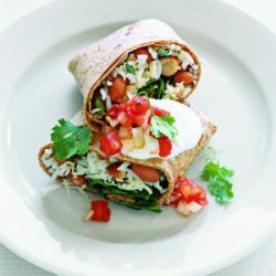Red Bean and Spinach Burritos recipe