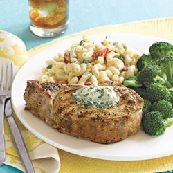 Grilled Pork Chops with Herb Butter recipe