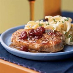 Pork Chops with Ginger-Cherry Sauce recipe
