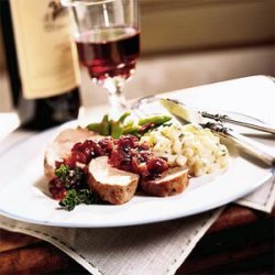 Peppered Pork Tenderloin with Cranberry-Onion Compote recipe