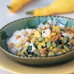 Thai Summer Squash and Tofu with Fresh Corn recipe