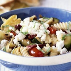Pasta and Grilled Vegetables with Goat Cheese recipe